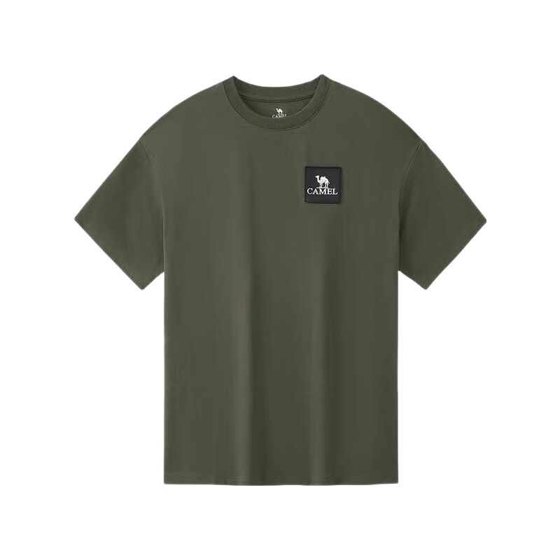 CAMEL Outdoor Quick-Dry T-Shirt for Men And Women, Spring And Summer Fast-Drying Elastic Round Neck Loose Mountain-Style Camping A13BAVV058C