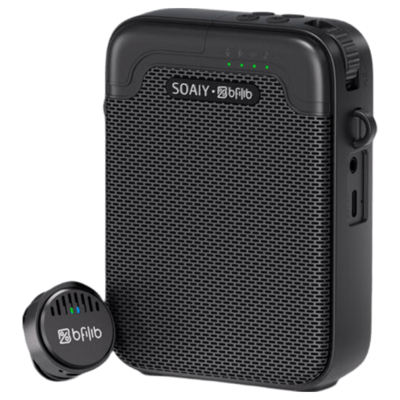 BFB KY02AIR Little Bee Amplifier Teacher Teaching Dedicated Anti-Howling Wireless Lavalier Microphone Tour Guide Outdoor Explanation Portable Bluetooth Speaker Black