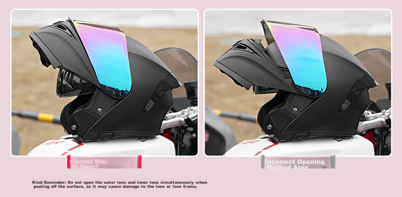 SAKL Motorcycle Helmet Flip-up DOT New National Standard 3C Certified Class A Four-Season Universal Riding Safety Helmet Anti-Fog Dual Lens Full Face Matte Black Toxic Fang XL 2