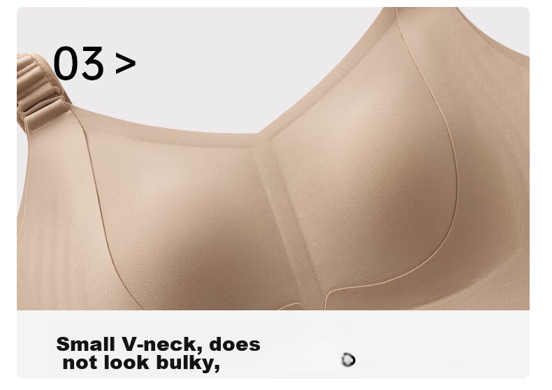 Xiangmi Steel Buckle Lift Bra Large Bust Slim Full Cup Push-Up Anti-Sagging Side Support Seamless Plus Size Bra 28
