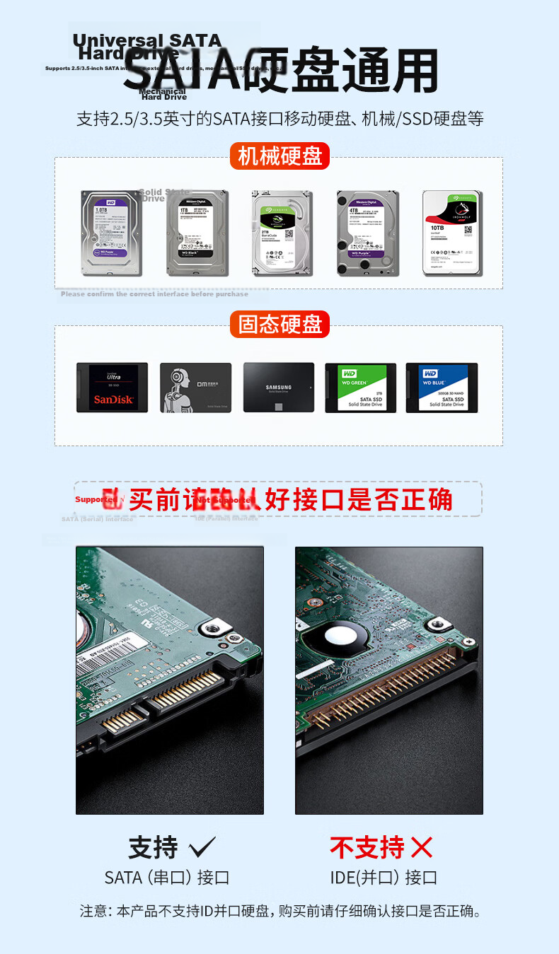 DM Damai M.2 NVMe/SATA Dual-Bay External Hard Drive Enclosure Dock 2.5/3.5 Inch HDD SSD USB Reader SSD Adapter HD055 12