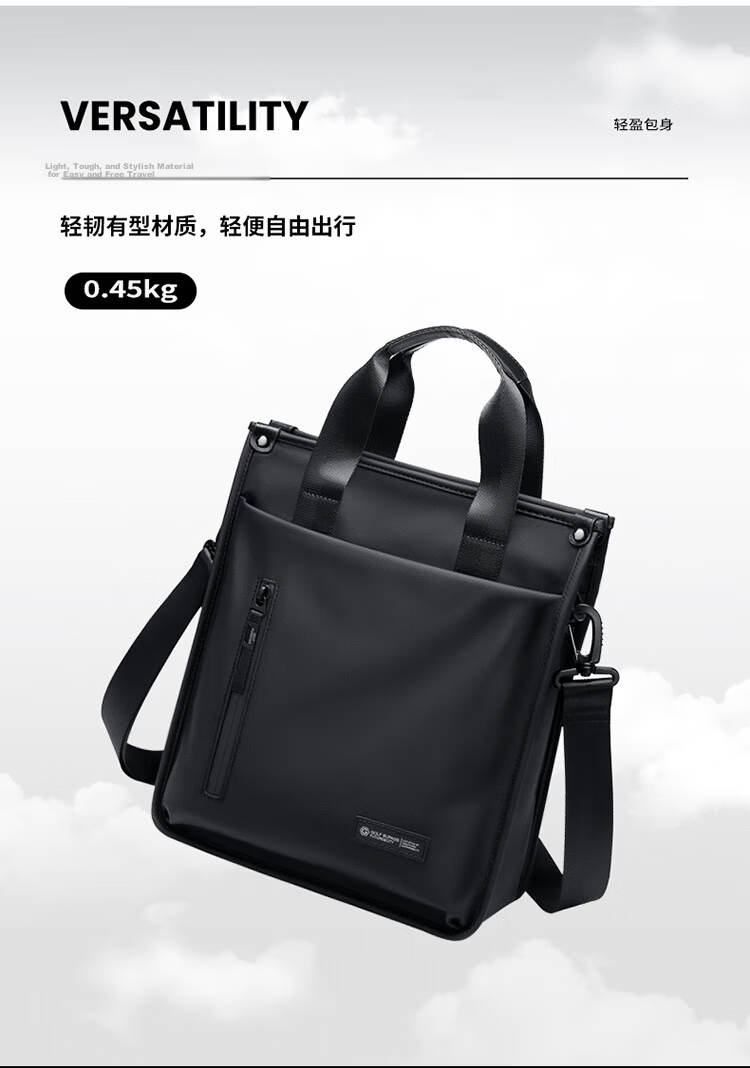 GOLF Business Briefcase Men's Handbag 13-inch Laptop Bag Multi-compartment Office Document Bag Shoulder Crossbody Bag 12