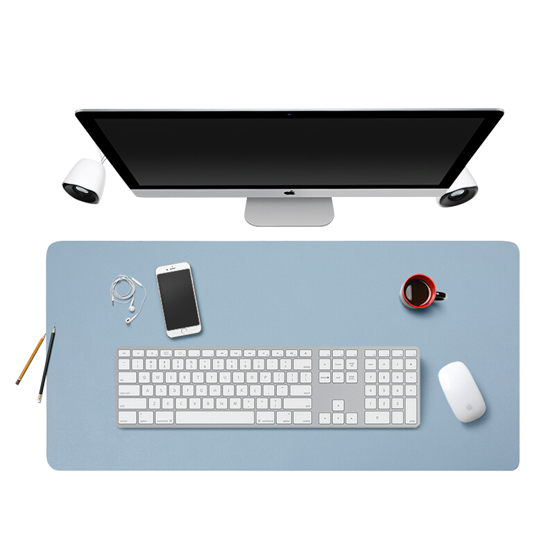 BUBM Large Mouse Pad, Office Desk Mat, Laptop Pad, Keyboard Mat, Writing Desk Pad, Gaming Home Mat, Waterproof, Customizable, Sky Blue, Single-Sided