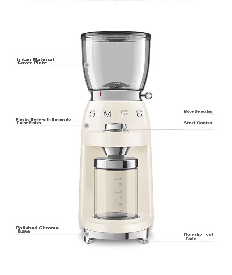 SMEG CGF11 Coffee Grinder 30-Level Adjustable Large Capacity Food-Grade Bean Hopper Gift for Men and Women Official JD Flagship Store Authentic 19