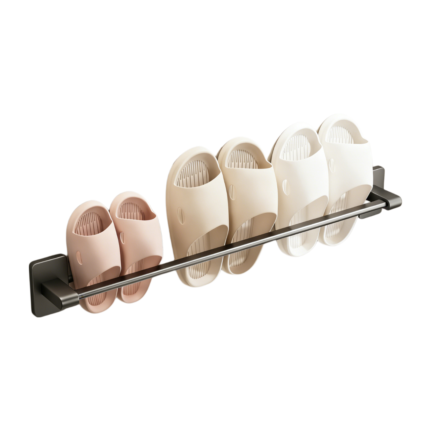 Xinpei Space Aluminum Bathroom Storage Rack, No Drilling Required, Long Wall-Mounted Shoe Organizer for Toilet And Bathroom