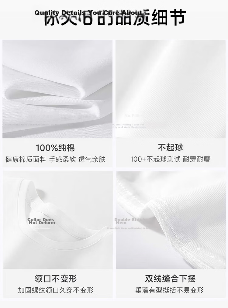 Herbal Original Women's Short Sleeve T-Shirt Summer 100% Cotton 10A Antibacterial Shoulder Seam Basic Round Neck Top White L 9