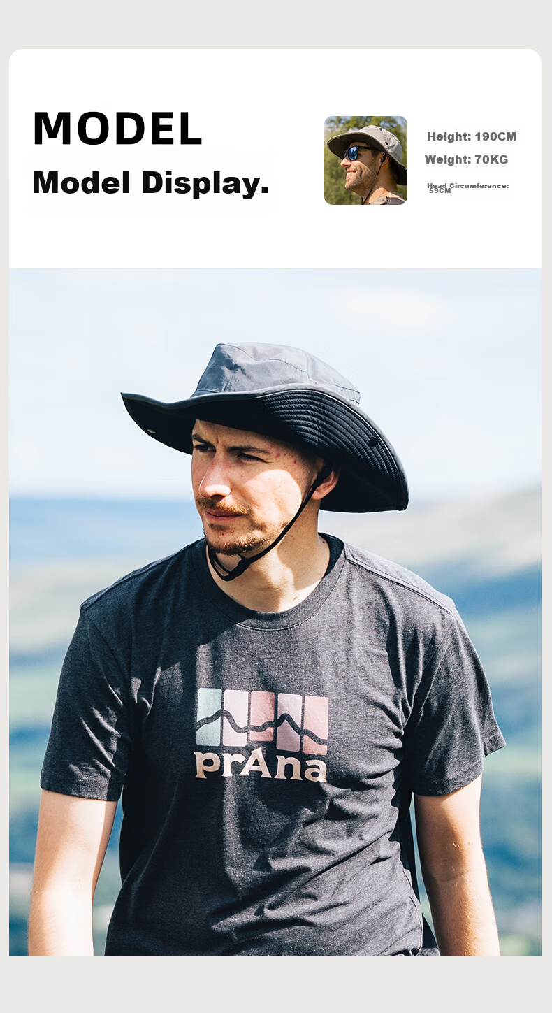 TOPEX Outdoor Sun Protection Hat for Men Large Head Circumference Summer Mountaineering Hiking Fishing Sunshade Water-Repellent Hat 12
