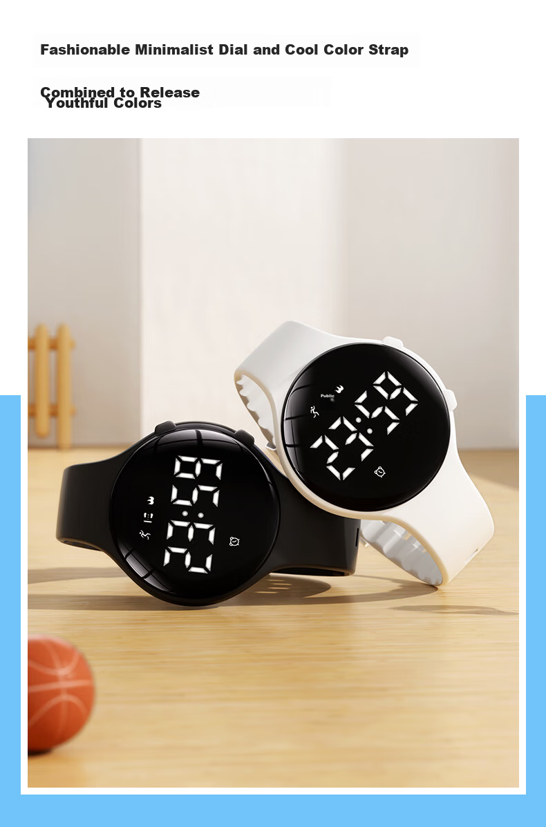 Koshi Student Watch Children's Girls Junior High Sports Multifunction Silent Vibration Alarm Electronic Watch Boys 12