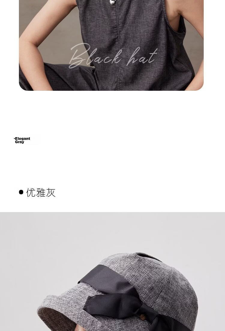 Lagur Lightweight Paper-Feel Japanese Hemp Edge Fisherman Hat Breathable Thin Sunshade Foldable Midnight Blue 15