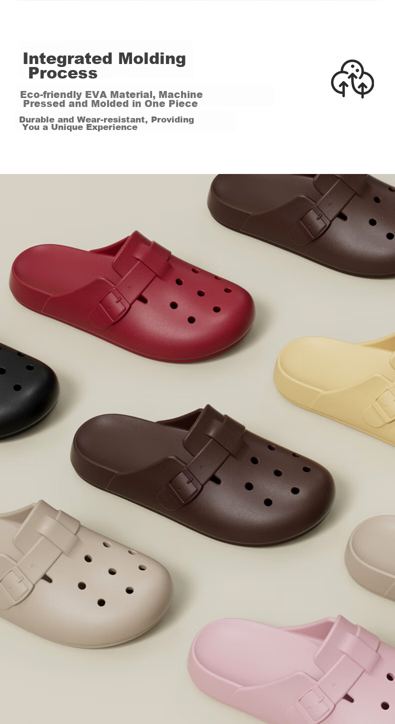 Puxi Platform Open-Toe Half-Slip Women's Summer Outdoor Clogs Dragon Fruit Color Size 35-36 12