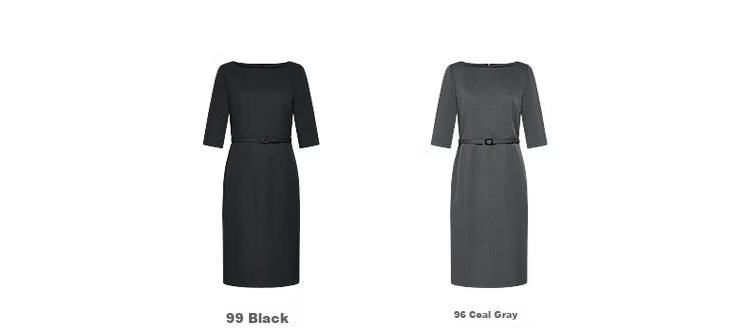 G2000 Women's 2026 Spring Summer Textured Five-Sleeve Dress with Comfort Stretch and Belt, Mall Edition 13