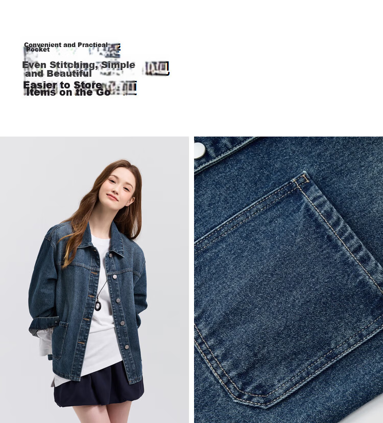 Semir Women's Denim Jacket Short Retro Fashion Boxy Jacket 2026 Spring Commuter 109126108005 49