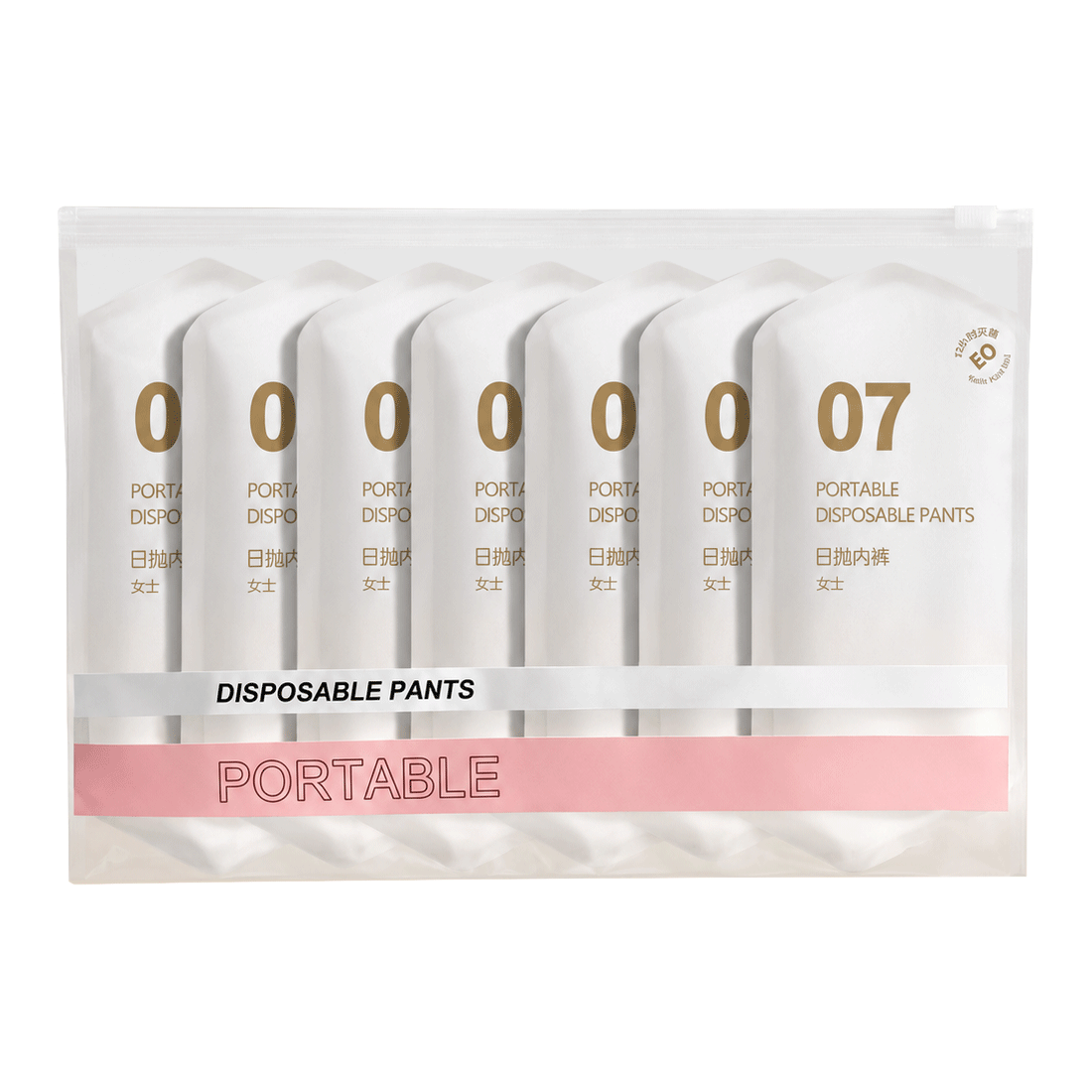 Turou Disposable Women's Cotton High-Waist Individually Packaged Sterilized Maternity Daily Disposable Underwear 7 Pieces White L