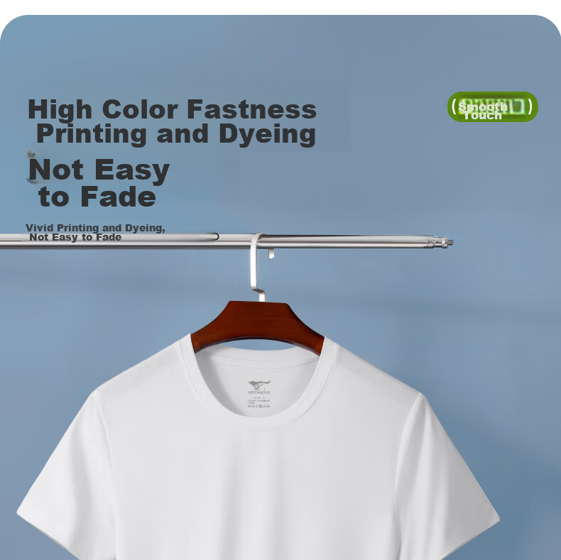 SEPTWOLVES Men's Short Sleeve T-Shirt Elastic Cotton Breathable Casual Sweat-Absorbing Basic Heather Gray 2XL 13