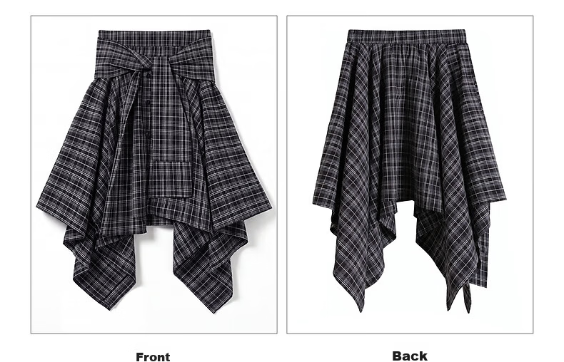 TonLion 2026 Spring Summer Women's Plaid Convertible Skirt Fashion Casual High-End Convertible Strapless Skirt 16