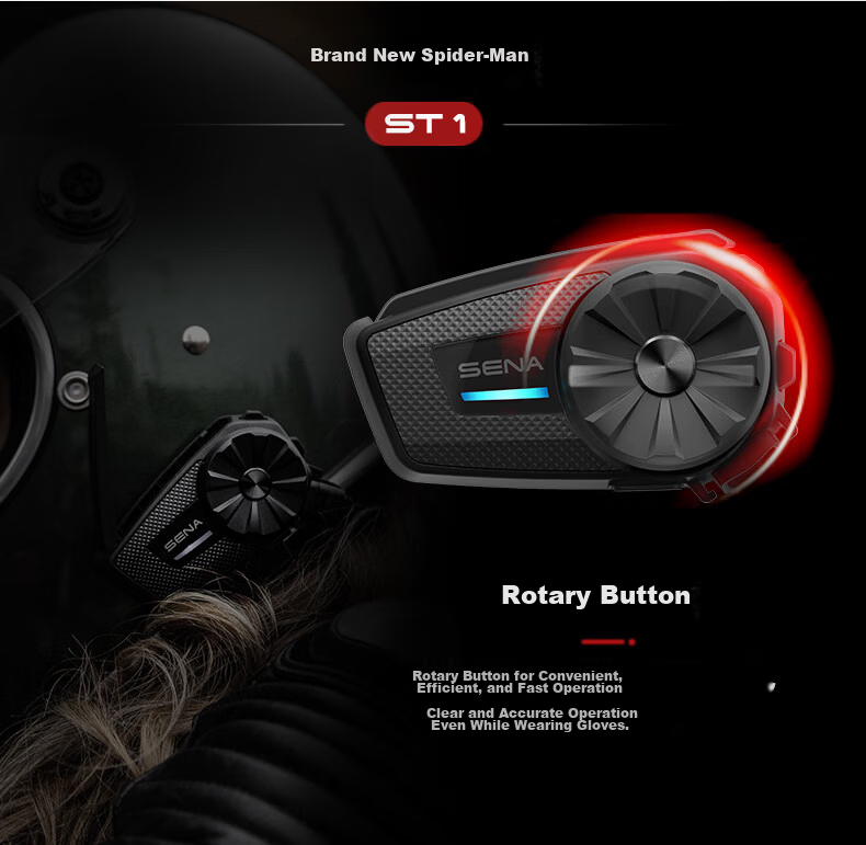 SENA Spider-Man ST1 Motorcycle Helmet Bluetooth Headset Full-Face Built-in Mesh Intercom Unit Special Edition 15