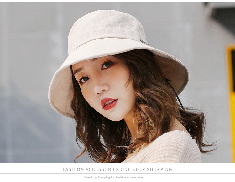 GLO-STORY Women's Sunshade Hat Thin Mesh Breathable Sun Protection Fisherman Hat Korean Style Casual Foldable UV Protection Bucket Hat 10