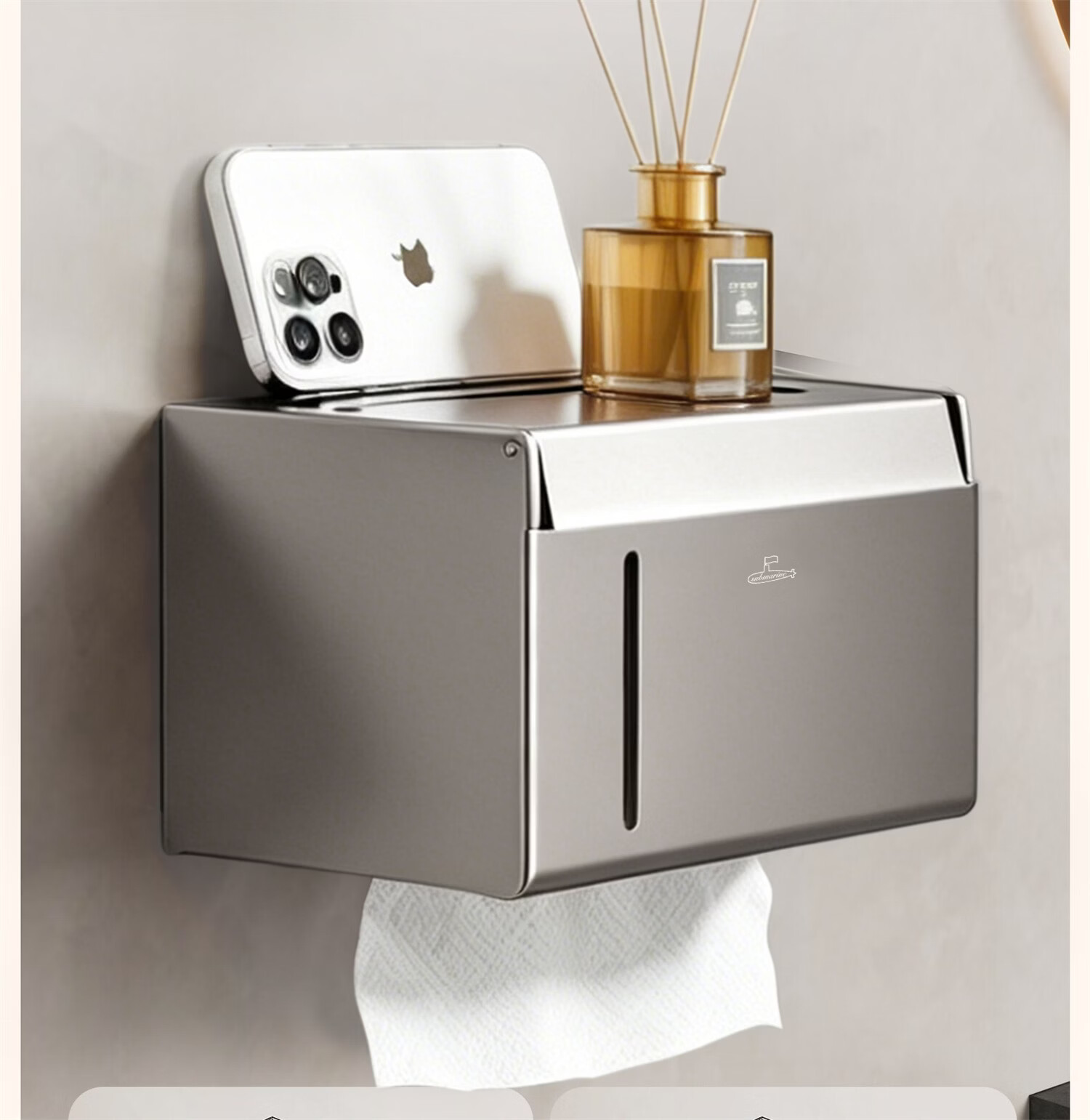 Submarine No-Drill Bathroom Storage Rack Towel Rack Toilet Organizer QST01L0101250G 26