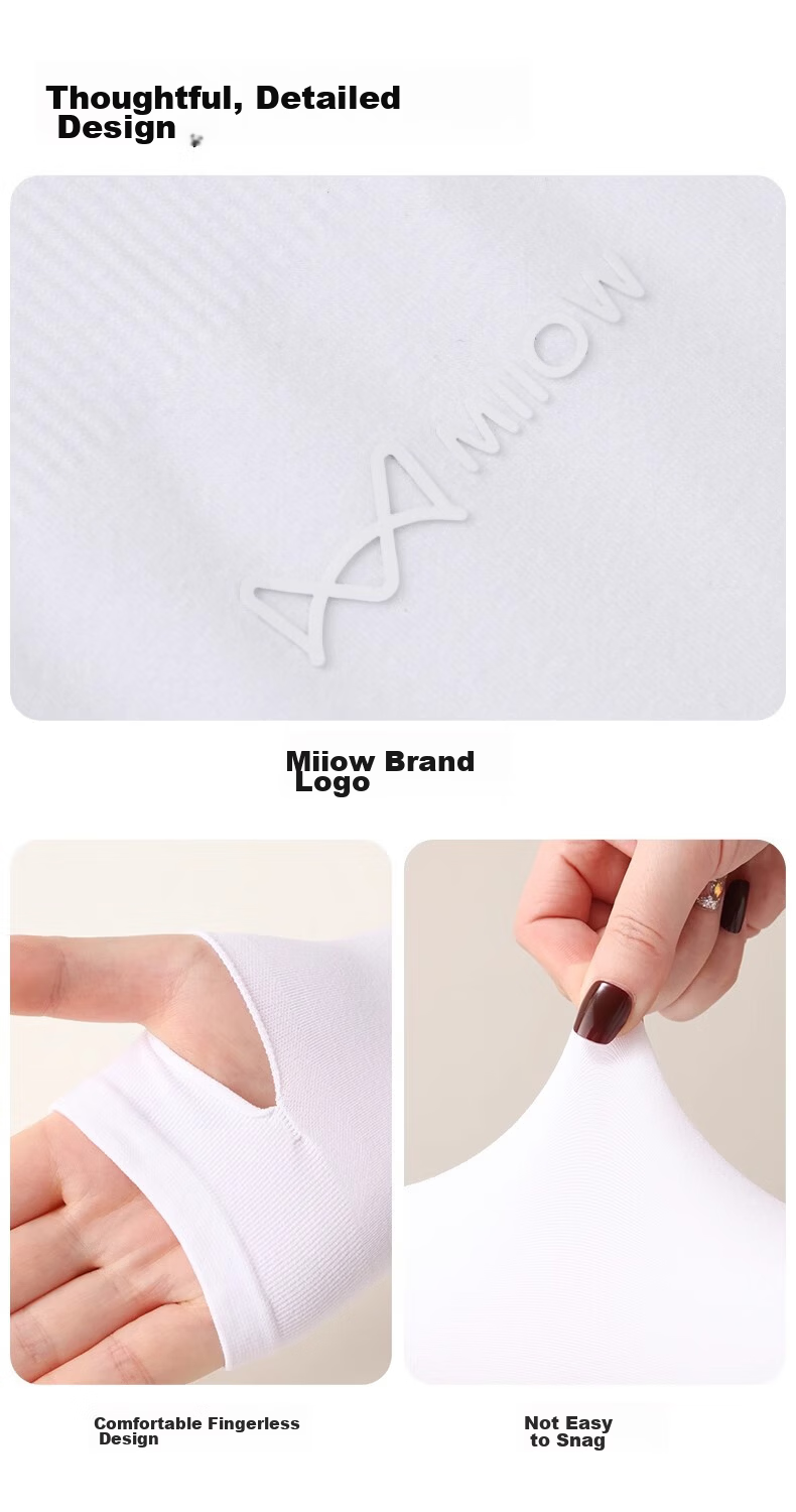 Miiow Summer UV Protection Arm Sleeves Unisex Ice Silk Thin Gloves for Driving and Cycling 2026 12