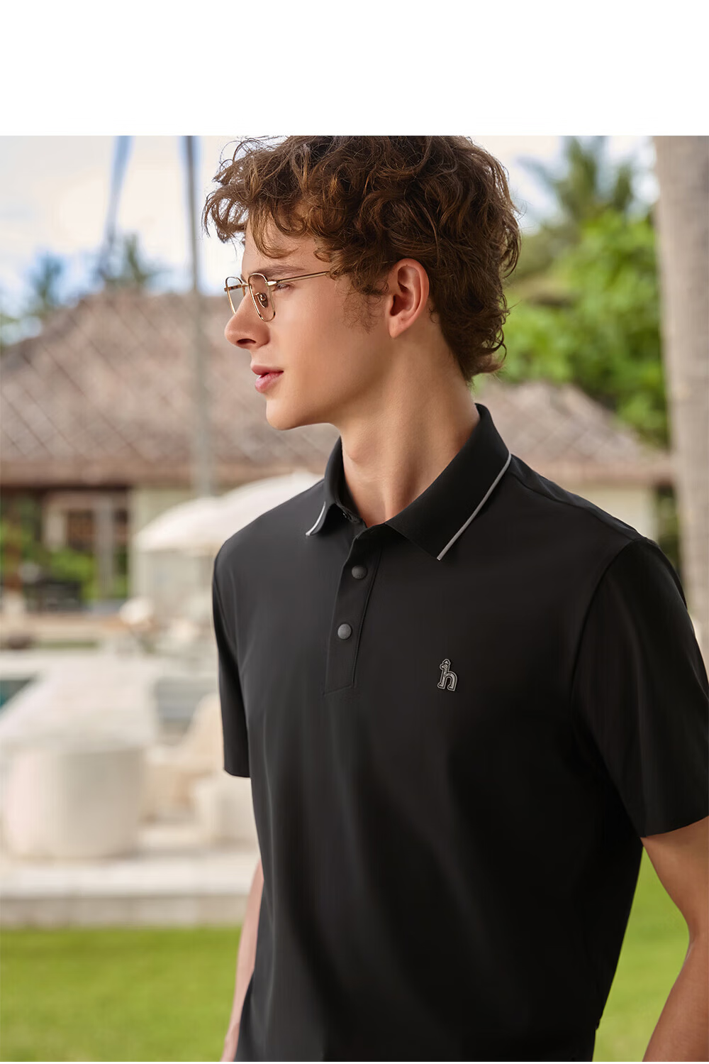 HAZZYS Men's Summer Top [Sun Protection/Cooling] Simple Short Sleeve Polo Shirt ASTZE0DBF08 17