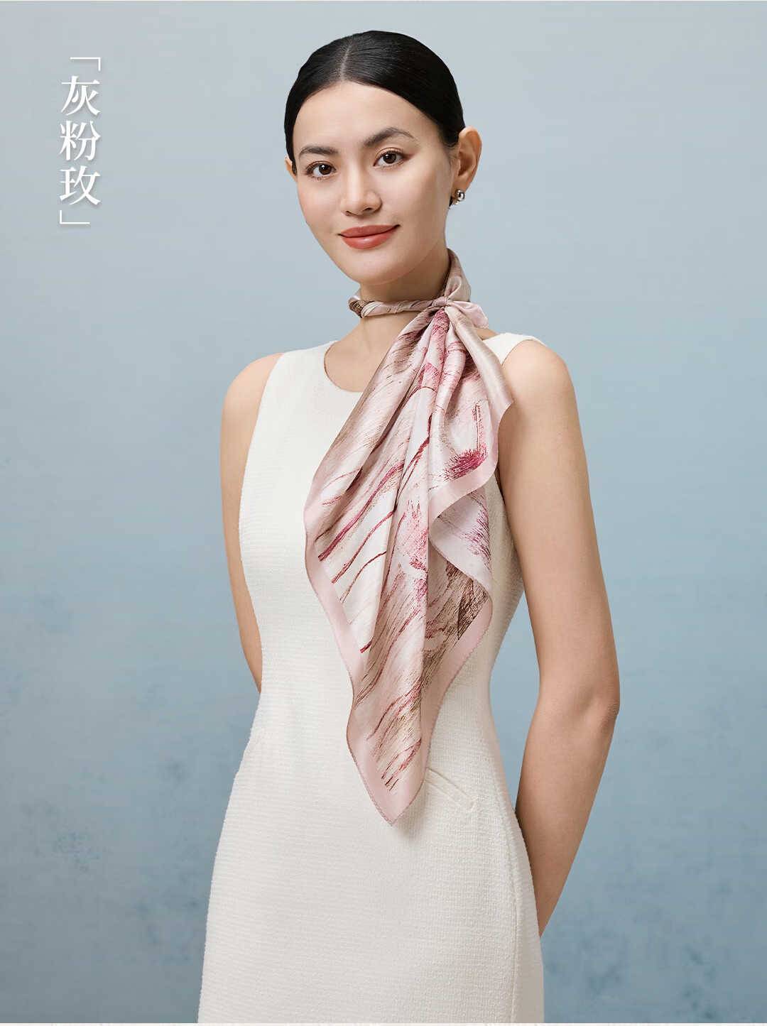 Shanghai Story 100% Mulberry Silk Satin Printed Square Scarf Elegant Women's Silk Scarf Gift for Mom and Girlfriend 6