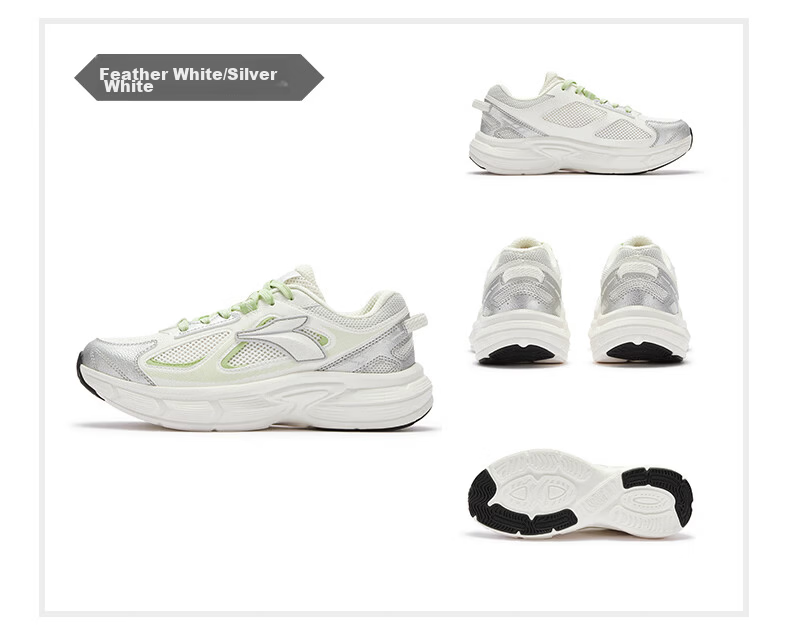 361° Retro Chunky Sneakers for Women, Autumn New Style Breathable Casual Shoes Thick-Soled Commuter Sports Shoes 682636773-1 32