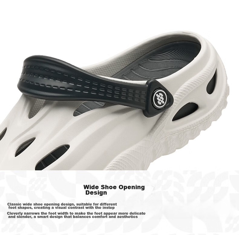 HLA Men's Trendy Sandals Breathable Durable Dual-Wear Slippers HAALXM2FFJ007 Beige Black Size 44/45 10