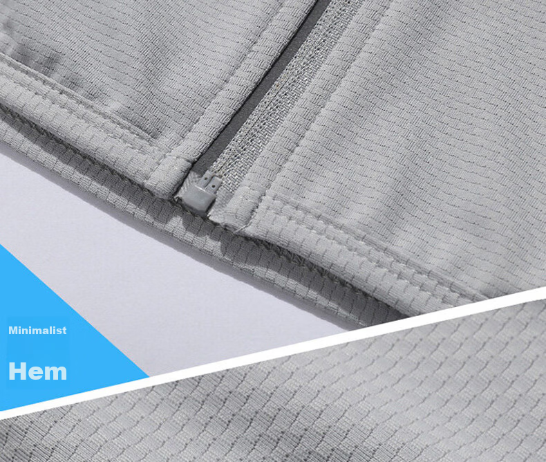 JEEP Men's Sun Protection Shirt, Summer Outdoor Casual Quick-Dry Breathable Top, Skin-Friendly Clothing, Light Gray, Size L 14