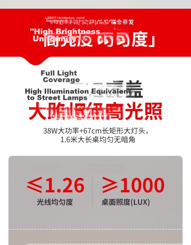 Laberta Wall-Mounted Long Eye-Protection Desk Lamp Full-Spectrum Children's Study Table Lamp Clip-On Anti-Myopia 8