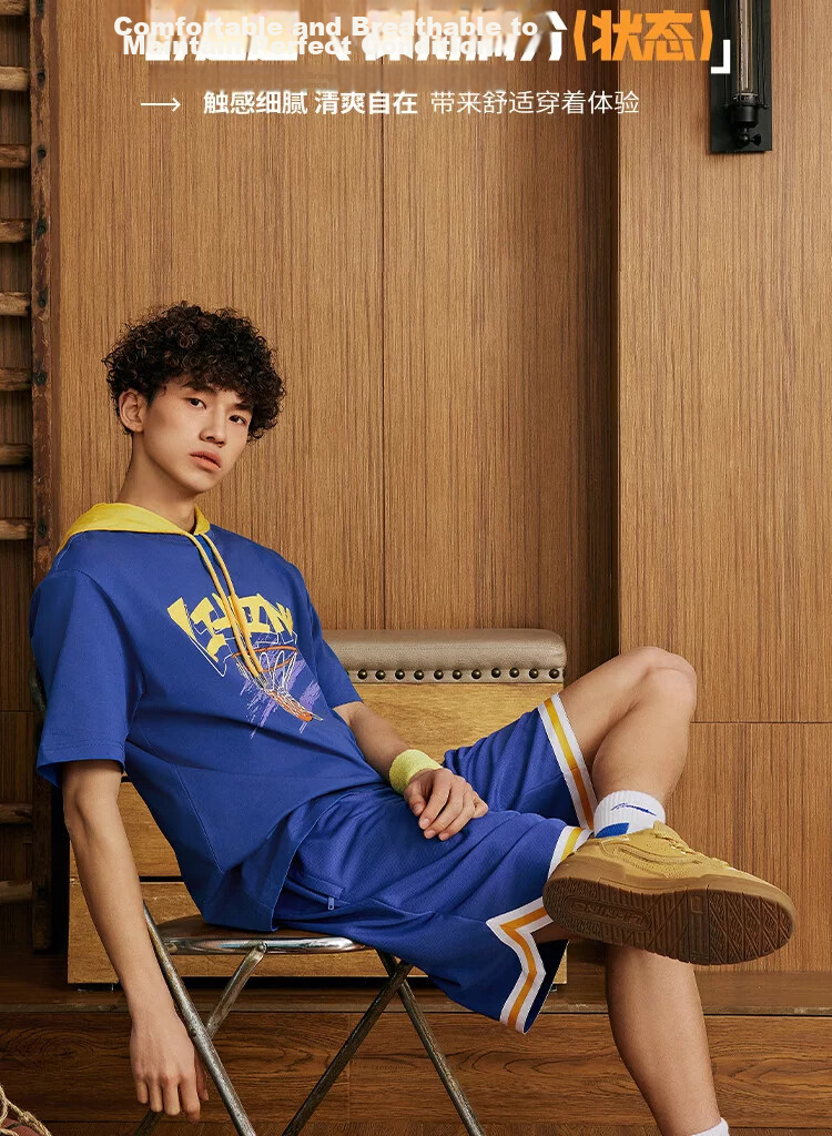 LI-NING KASON Men's Antibacterial Moisture-Wicking Comfortable Short Sleeve T-Shirt Sports Crew Neck Casual Versatile Top 12