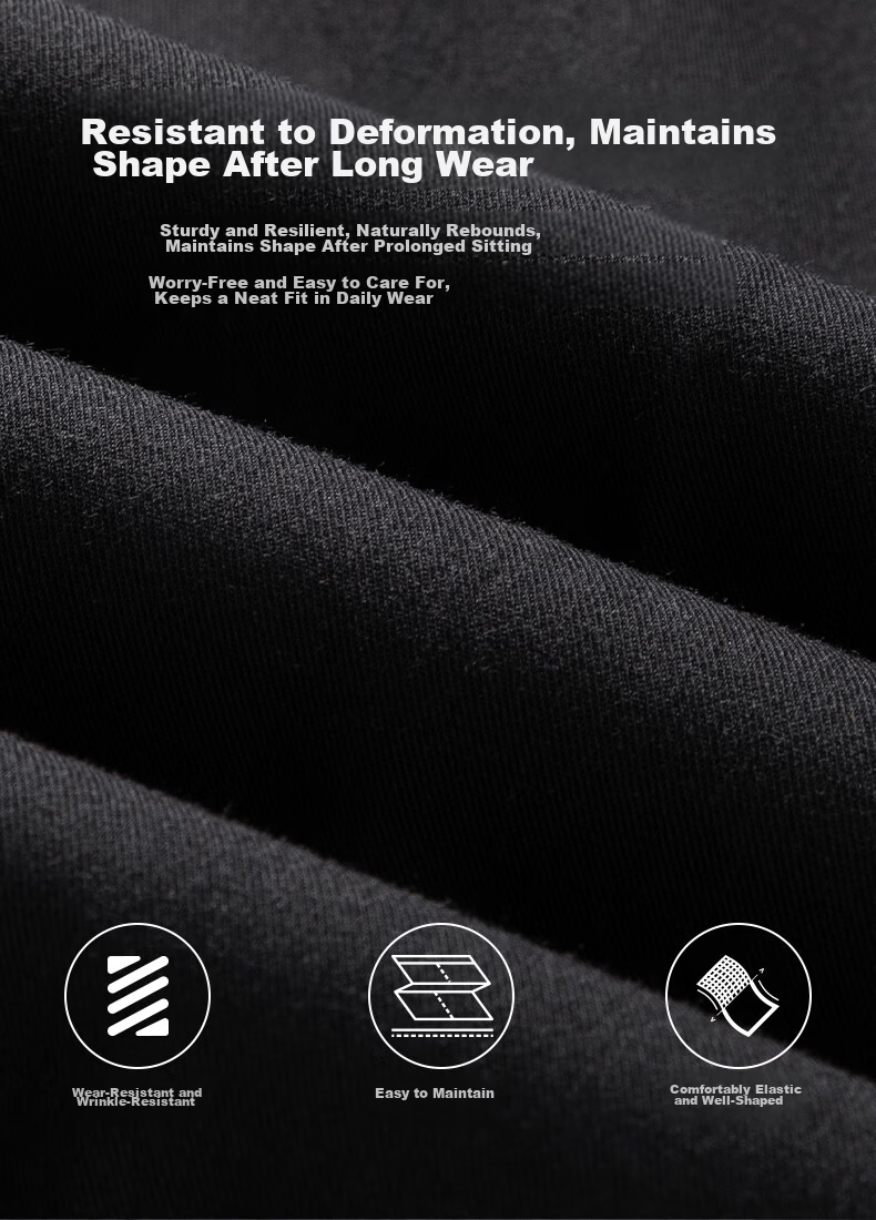 Romon Men's High-Waist Wrinkle-Free Business Dress Pants Casual Elastic Straight-Leg Trousers for Dad 9