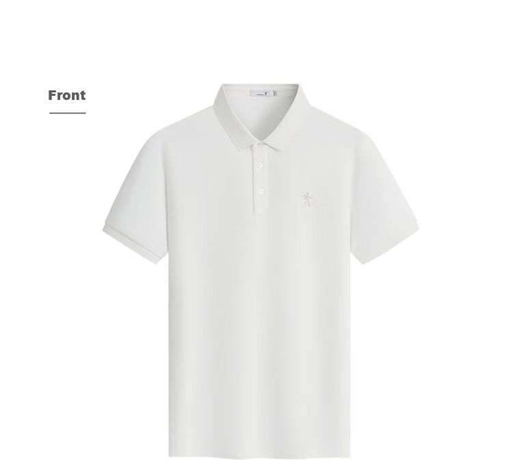 Dance with Wolves [Non-Deforming Collar] Textured Jacquard Summer Breathable Men's Short Sleeve Polo Shirt 803 Off-White L 17