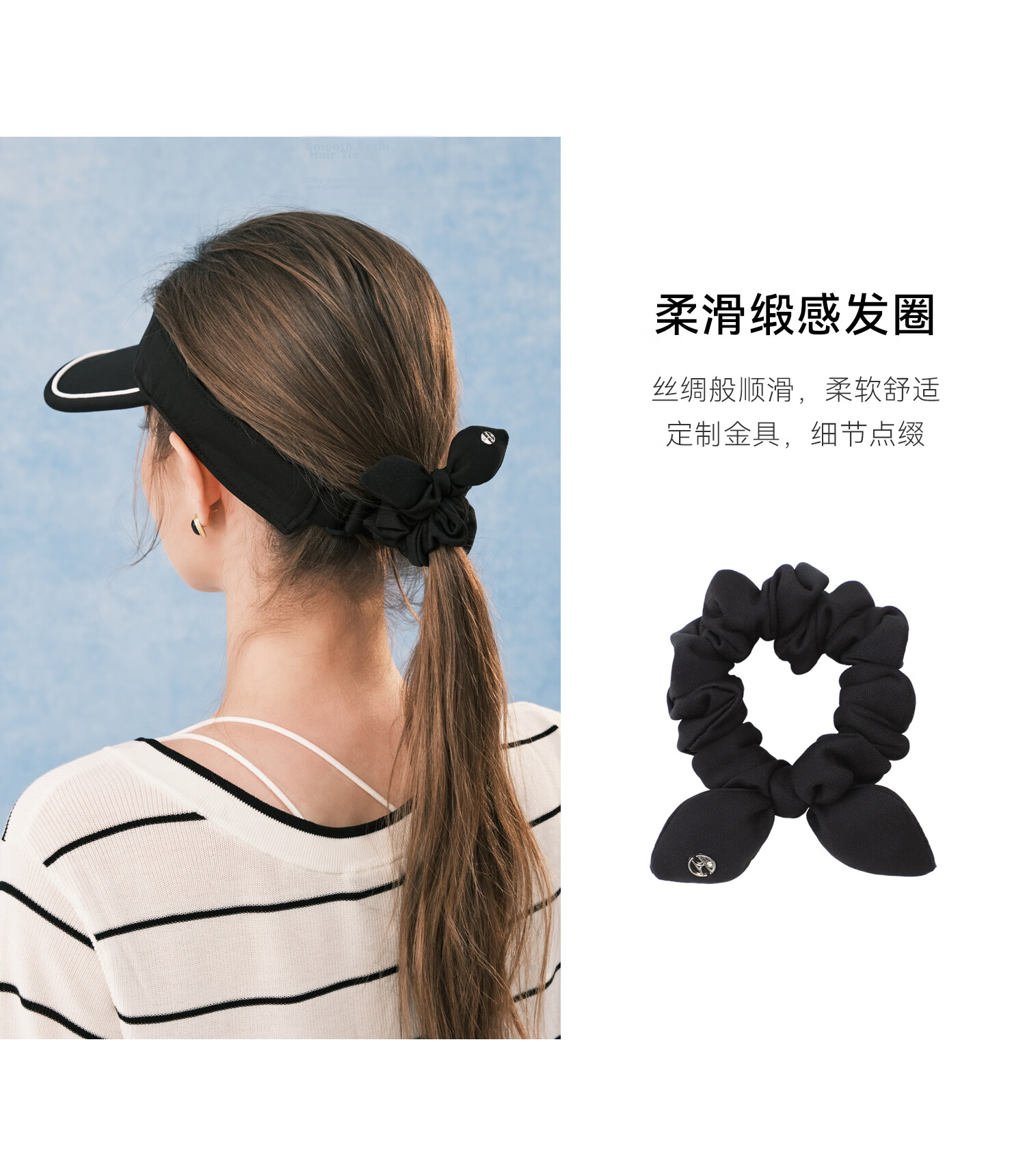 ELLE Women's Sun Protection Open-Top Cap Summer Outdoor Sports Running Tennis Badminton UV Protection Visor with Hair Tie 7