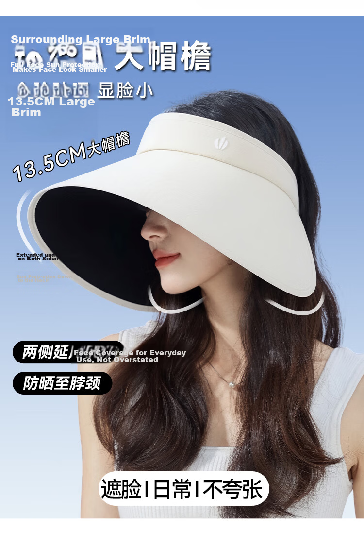 FitonTon Women's Summer Sun Protection Hat Outdoor UV Protection Breathable Travel Bucket Hat Face Shield Anti-Sunburn 2
