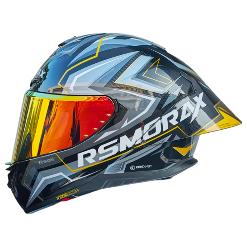 MOTORAX R50S PRO Motorcycle Helmet Unisex Floral Design Large Rear Wing Full Face Helmet Champion Edition Limited L