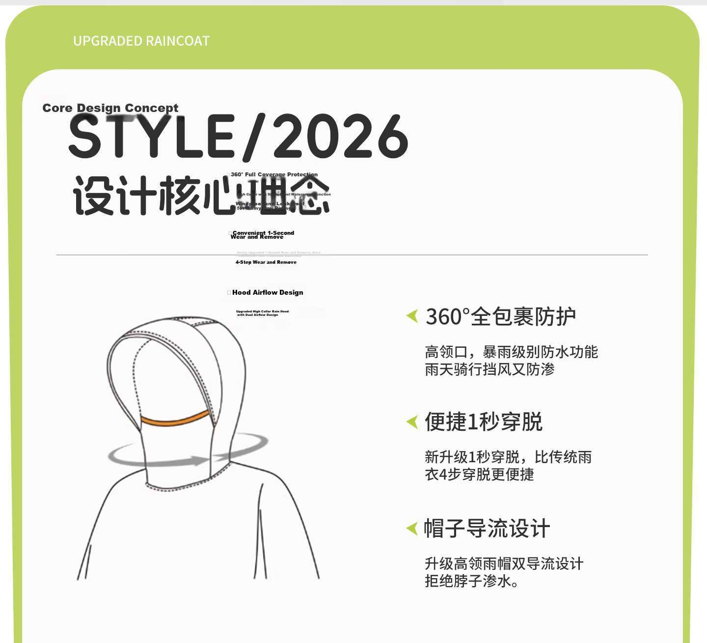 Spapani Long Full-Body Raincoat for Electric Vehicles, Adult Unisex Anti-Raincoat for Motorbike and Scooter Riders 2