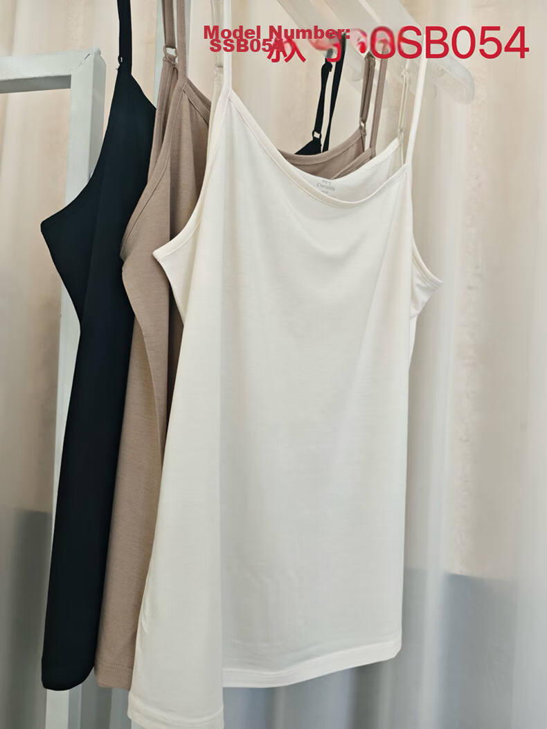 Little Nurse Women's Modal Camisole Tank Top Summer Sleeveless Base Layer SSB054 Black XL (175) 18