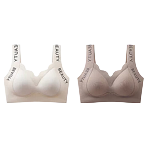 FitonTon 2-Pack High School Teen Girls 18.5 Years Old Seamless Lifting Anti-Sagging Vest Bra for Puberty Development