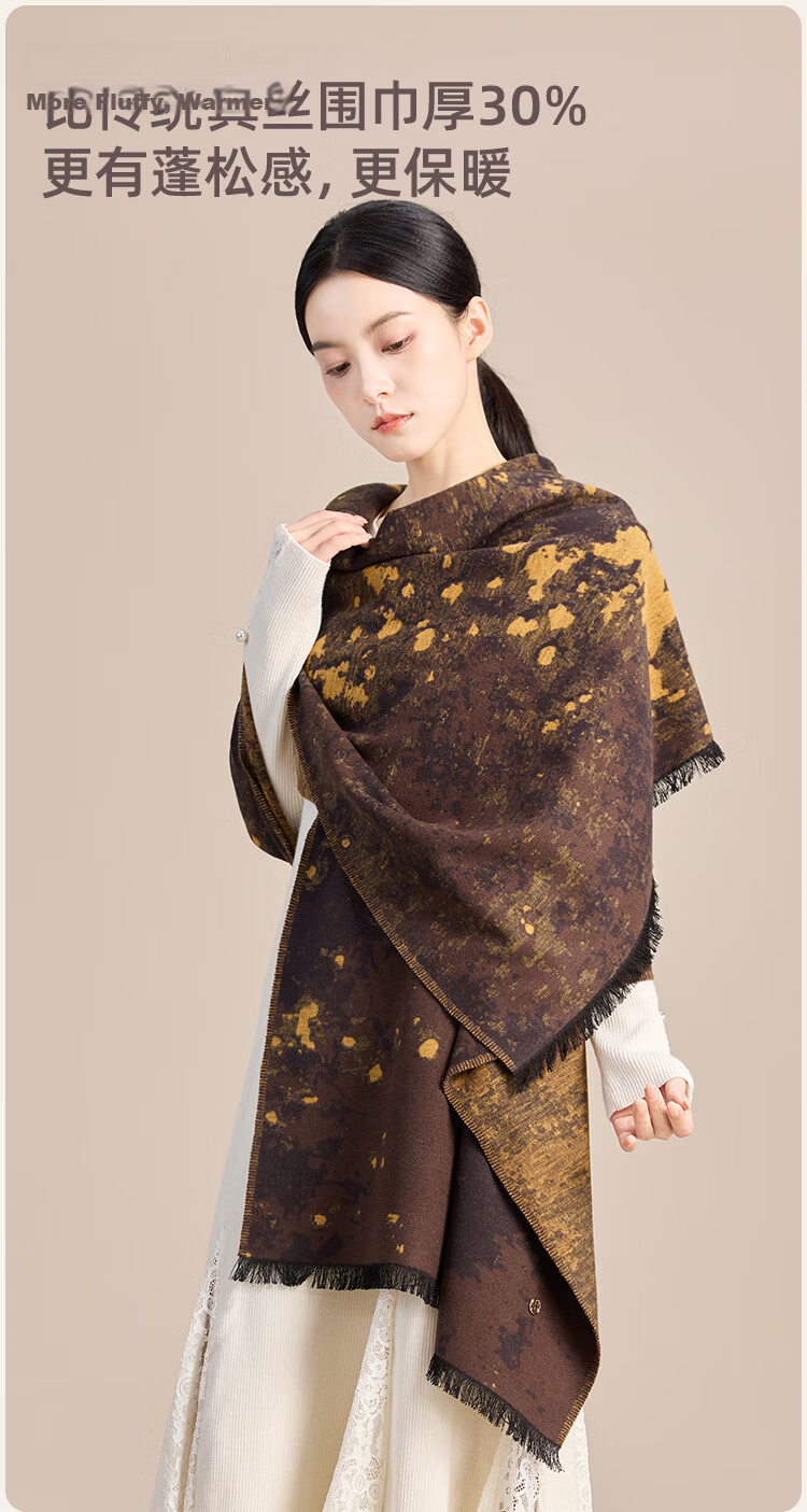 JIUMU Silk Scarf for Women Mulberry Silk Warm Shawl Gift Box Birthday Present for Mom and Girls Dragon Boat Festival 8