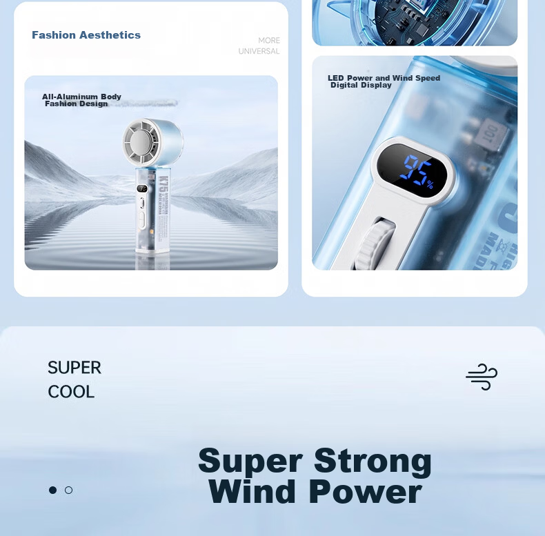 Youyang Semiconductor Cooling Mini Portable Handheld High-Speed Energy-Saving Turbo Rechargeable Outdoor Electric Fan 4