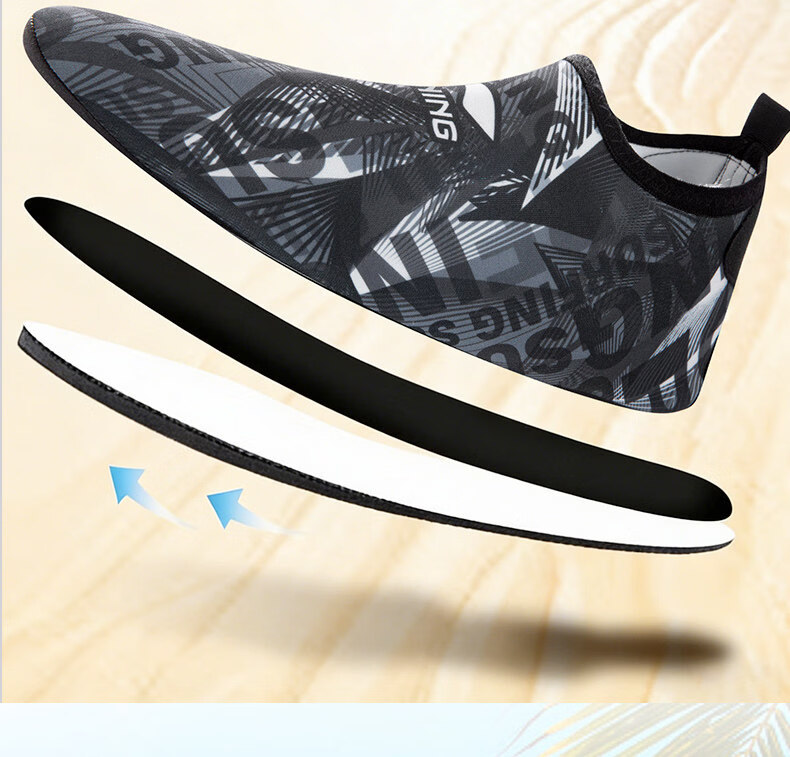 Li-Ning Beach Shoes Unisex Swimming Rafting Anti-Slip Cut-Resistant Skin-Friendly Water Park Sea Hunting Snorkeling Breathable Durable Water Shoes 8