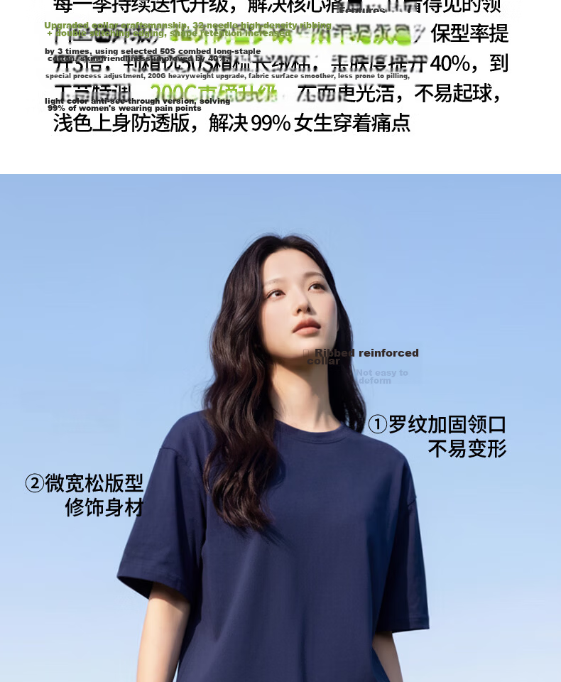 Warrior Women's Short Sleeve T-Shirt 2026 New Summer White Regular Shoulder Plus Size Loose Pure Cotton Tee 6