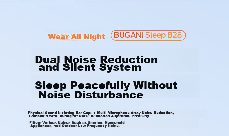 BUGANI Sleep B28 Bluetooth Sleep Earbuds Noise Cancelling Wireless In-Ear Sleep Headphones Skin Color 11