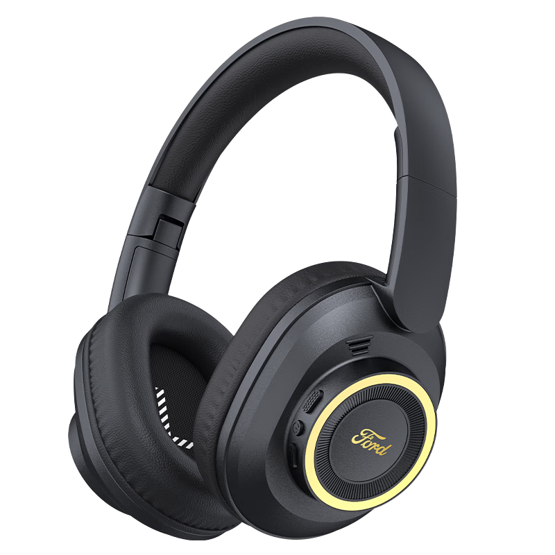 BUGANI BH05 Over-Ear Bluetooth Headphones Active Noise Cancelling Gaming Music Sports Headphones Long Battery Life Skin-Friendly Ear Cushions Black
