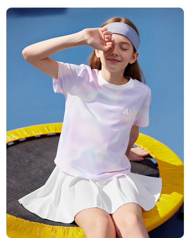 Balabala Girls' Short Sleeve Set Children's Two-Piece T-Shirt 2026 Summer Cool Sun Protection Quick-Dry Skirt Sportswear 21