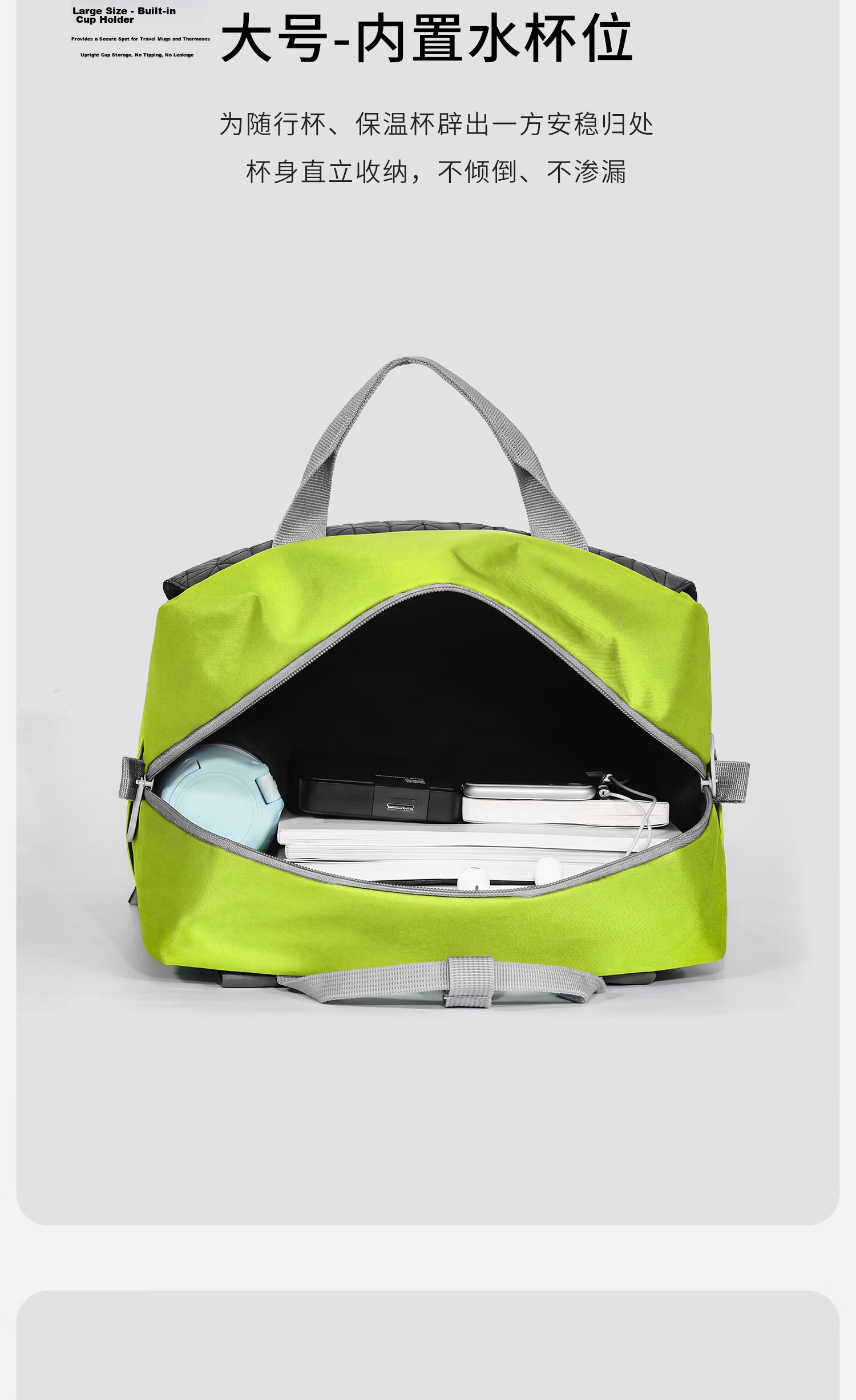 LEXON Women's Casual Sports Backpack Single-Layer Trendy Small School Bag Fashionable Lightweight Water-Resistant Light Gray 11