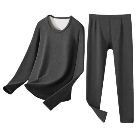Hengyuanxiang Thermal Underwear for Men, Winter Style with Cashmere And Silk, 10A Antibacterial, Autumn Top And Bottom, Warm Set