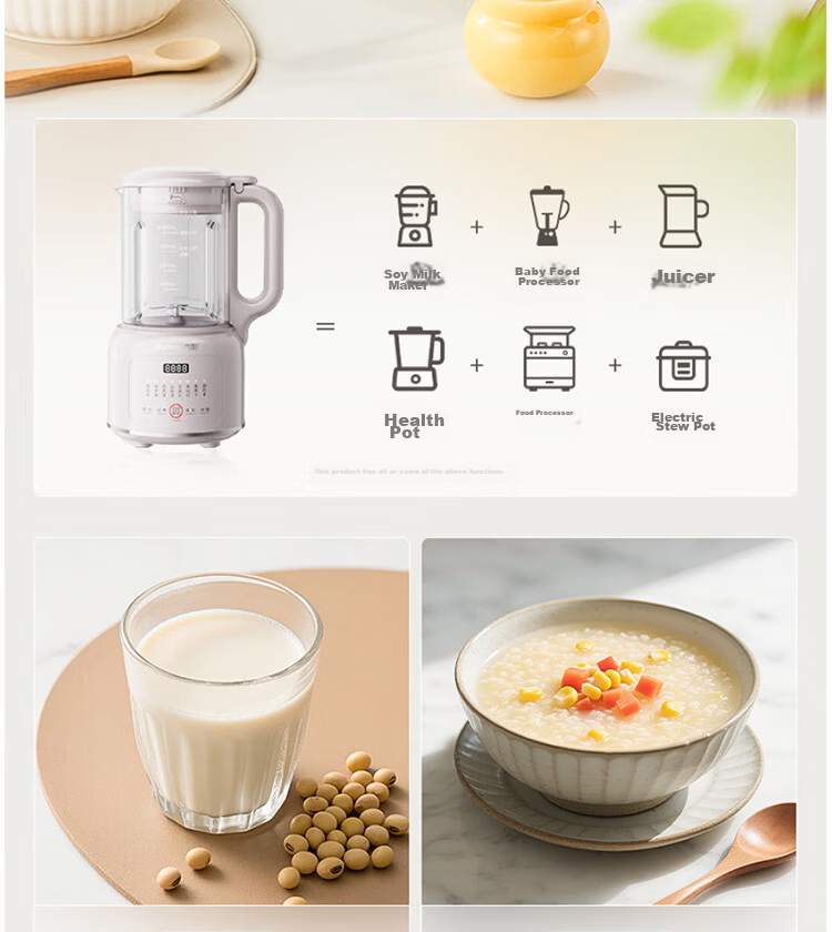 Joyoung 1.2L Home Soy Milk Maker High-Temperature Self-Cleaning Juicer Pasteurization Blender DJ12X-D137 16
