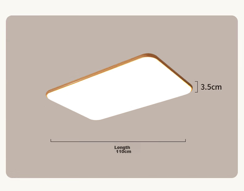 ASUS Lighting AI Voice-Controlled American Cree Eye-Care Bedroom Ceiling Light Japanese Style Wood Grain New Cream Eye-Care Round Lamp 33
