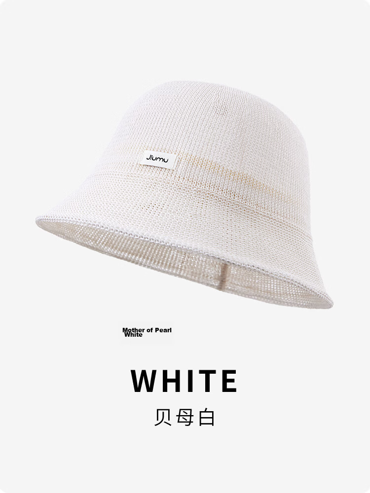JIUMU Women's Cotton Sun Hat Bucket Hat Summer Outdoor Face Covering Beach Vacation Cap 10